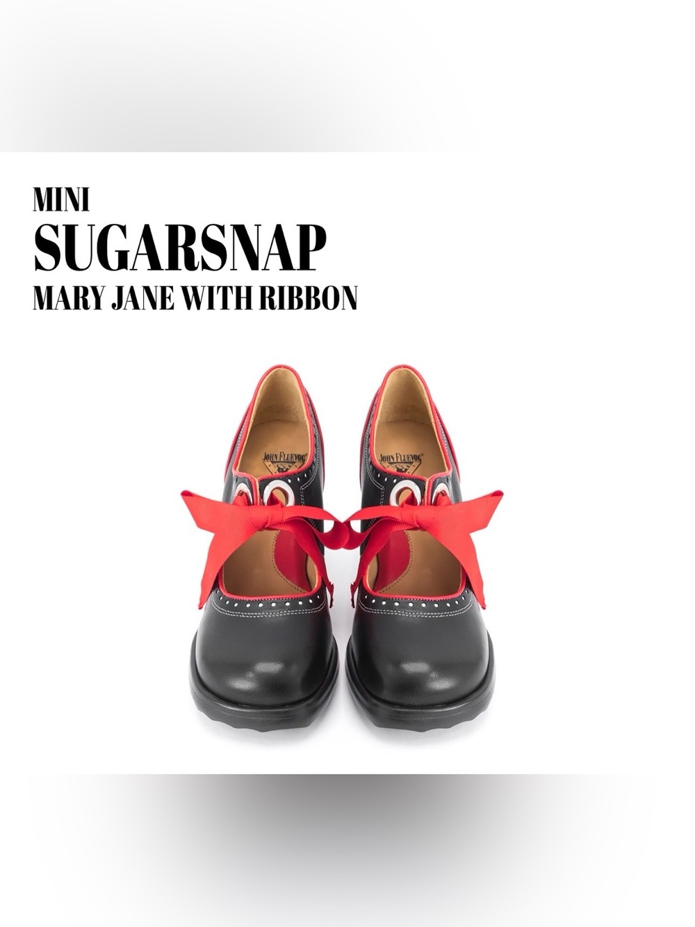 Preowned John Fluevog Mini Sugarsnap Mary Janes In Black Size 9
